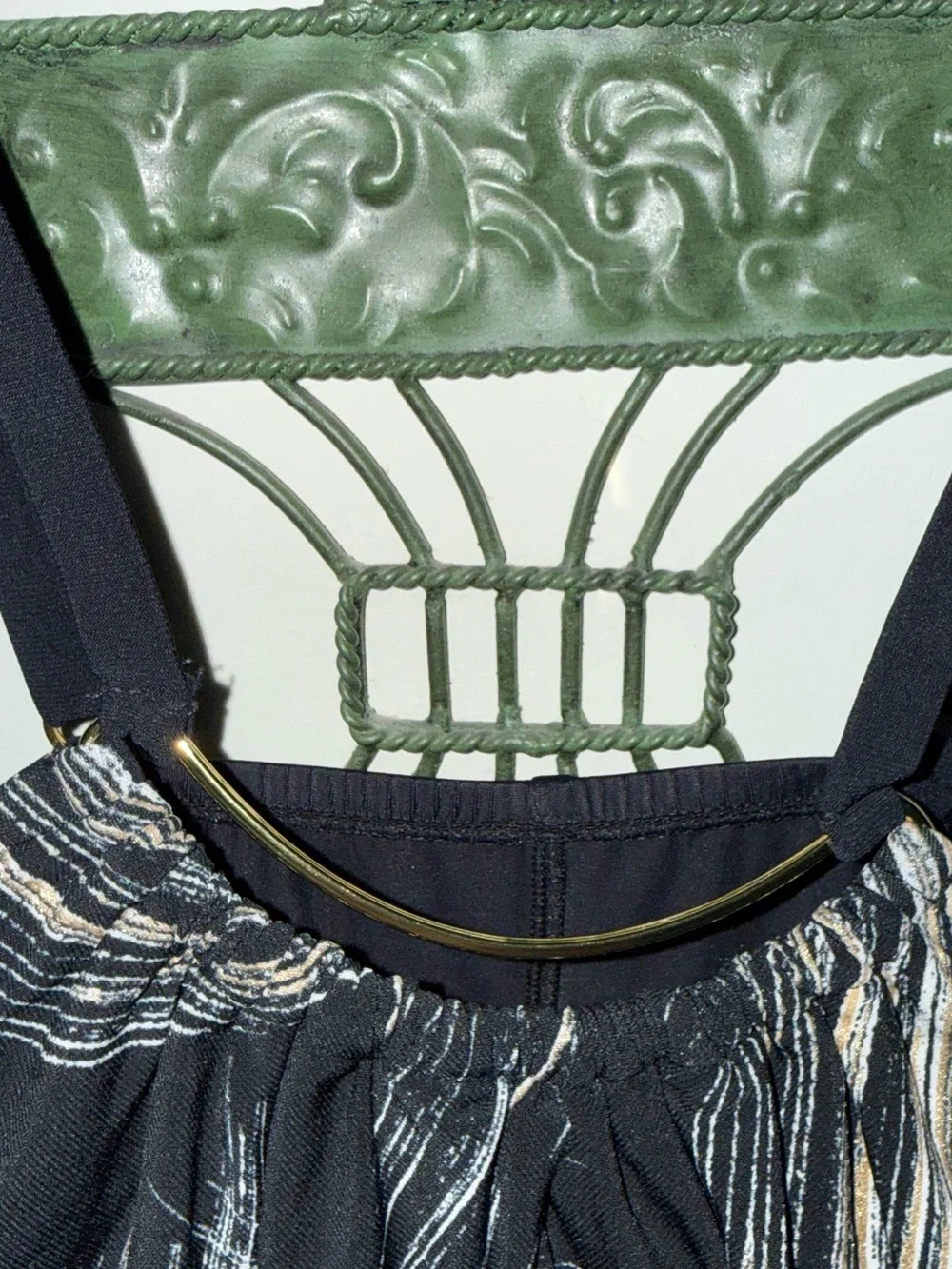 NWT  Magicsuit Stroke of Luck Jill necklace One Piece Black/Gold Sz 14